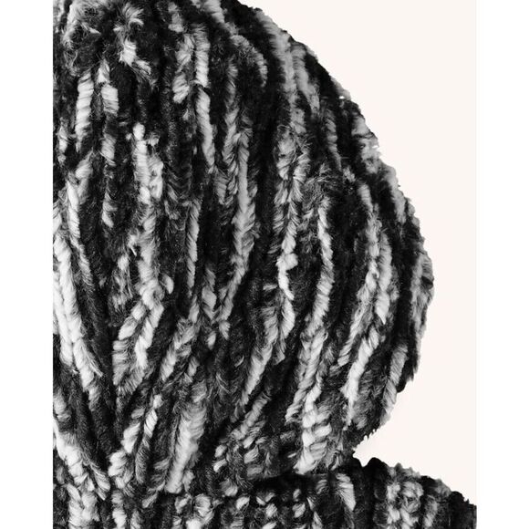 Splendid Girls 12 Striped Faux Fur Jacket Hooded Coat - Picture 4 of 9